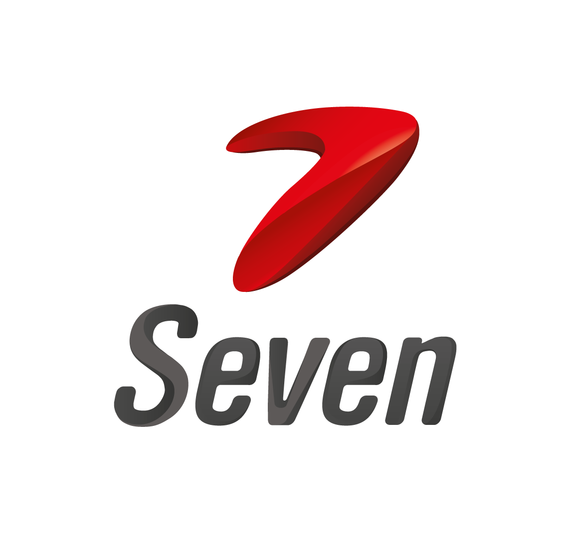 Ооо семерка. Севен рекламное агентство. Логотип Seven. Seven надпись. Логотип семёрка рекламная.