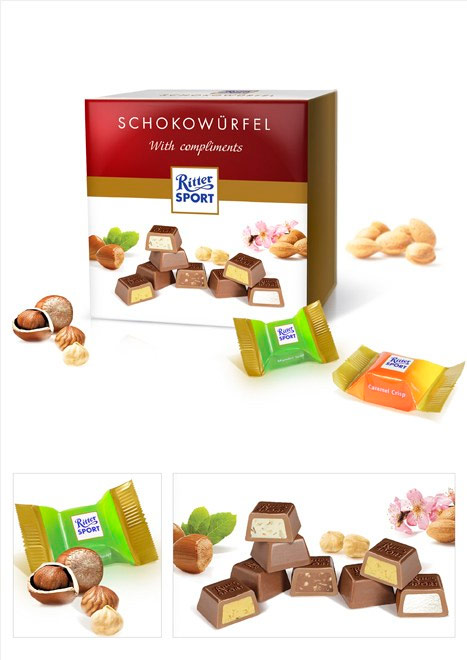 Оформление упаковки набора конфет «Ritter sport»